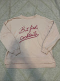 Wildfox Easy Does It Rainbow Graphic Relaxed Crew Neck sweatshirt sz S