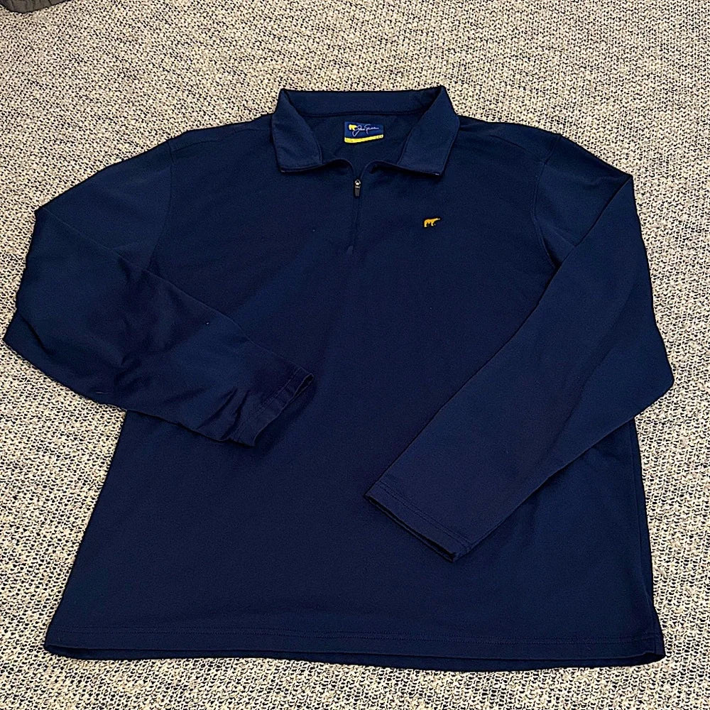 Jack Nicklaus Men’s Golf 1/4 Zip Navy Pullover Size Large