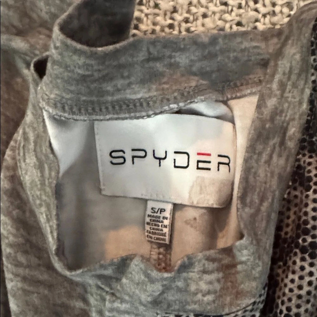 Spyder Performance Henley Athletic Long Sleeve Breathable Mesh Panel Shirt Sz Sm