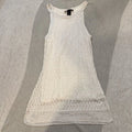 WHBM Feminine Crochet Sheer open knit Sleeveless Halter Style Mini Dress Sz S